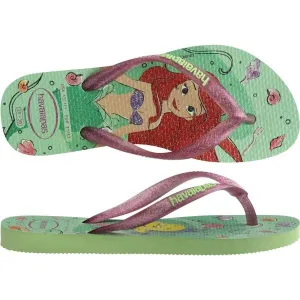 HAVAIANAS KIDS SLIM PRINCESS Dievčenské žabky, svetlo zelená, veľkosť 29/30
