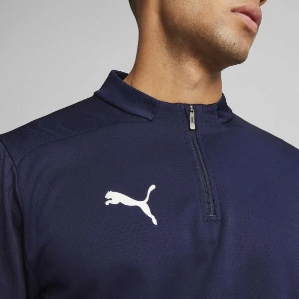 Puma TEAMFINAL TRAINING 1/4 ZIP Pánske futbalové tričko, tmavo modrá, veľkosť