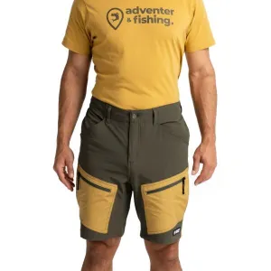 ADVENTER & FISHING FUNCTIONAL OUTDOOR SHORTS Pánske impregnované kraťasy, tmavo sivá, veľkosť