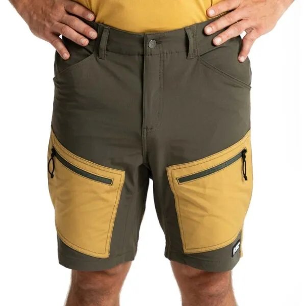 ADVENTER & FISHING FUNCTIONAL OUTDOOR SHORTS Pánske impregnované kraťasy, tmavo sivá, veľkosť