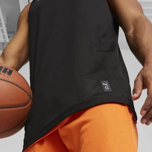 Puma HOOPS TEAM REVERSE PRACTICE JERSEY Pánsky basketbalový dres, oranžová, veľkosť