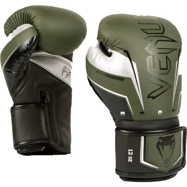 Venum ELITE EVO BOXING GLOVES Boxerské rukavice, khaki, veľkosť