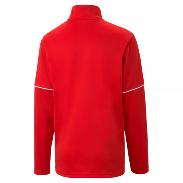 Puma TEAMGOAL 1 4 ZIP TOP CORE JR Chlapčenská mikina, červená, veľkosť