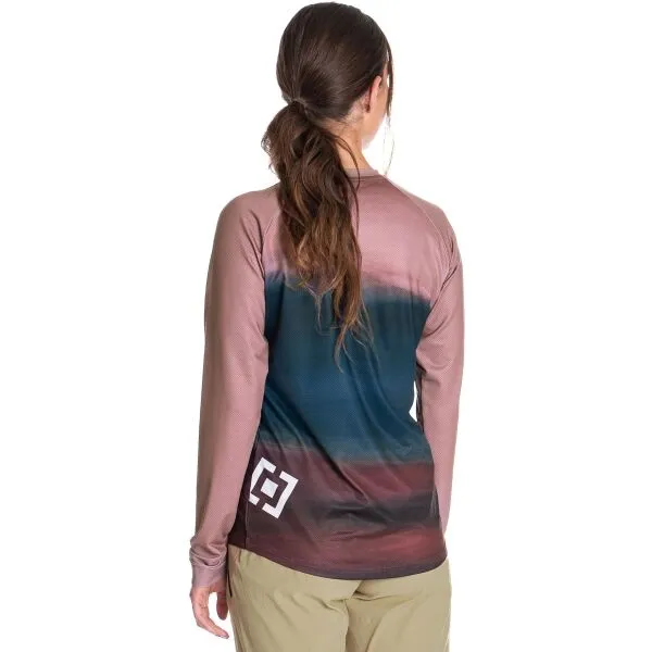 HORSEFEATHERS Dámsky bike dres Quantum LS - foggy BLUE velikost XS