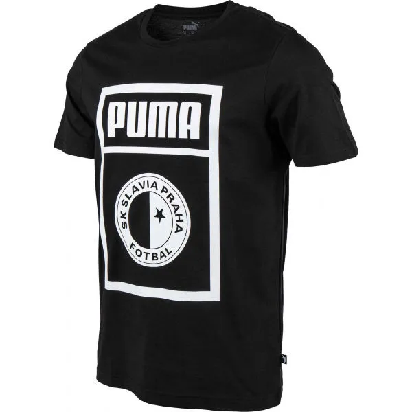 Puma SLAVIA PRAGUE GRAPHIC TEE Pánske tričko, čierna, veľkosť