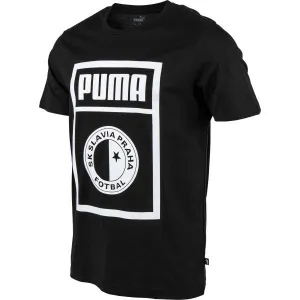 Puma SLAVIA PRAGUE GRAPHIC TEE Pánske tričko, čierna, veľkosť