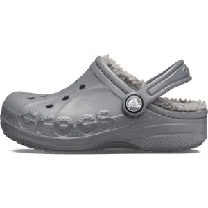 Crocs BAYA LINED CLOG K Detské šľapky, sivá, veľkosť 32/33