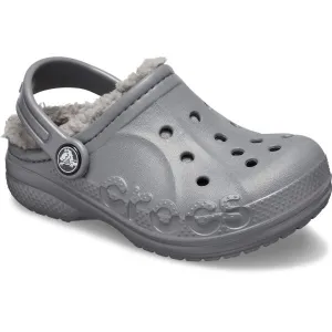 Crocs BAYA LINED CLOG K Detské šľapky, sivá, veľkosť 32/33