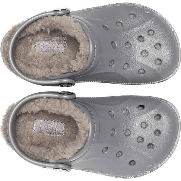 Crocs BAYA LINED CLOG K Detské šľapky, sivá, veľkosť 32/33