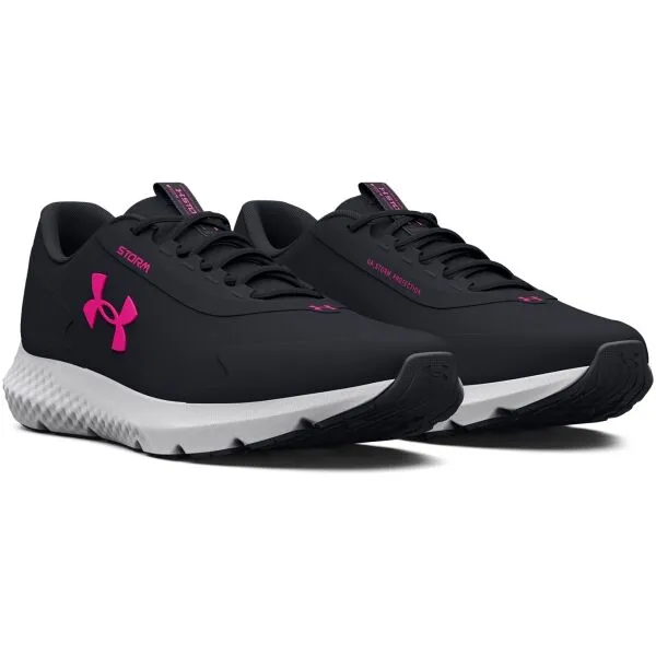 Dámska bežecká obuv UNDER ARMOUR UA W Charged Rogue 3 Storm black jet gray rebel pink