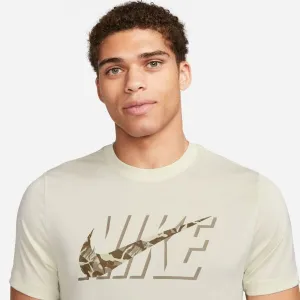Nike NK DF TEE RLGD CAMO Pánske tréningové tričko, béžová, veľkosť