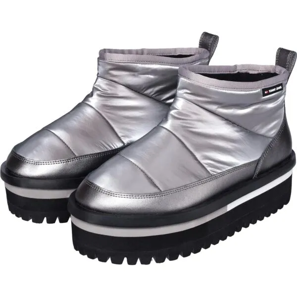 Tommy Hilfiger PADDED CLEAT FLATFORM ANKLE BOOTS Dámska obuv, strieborná, veľkosť