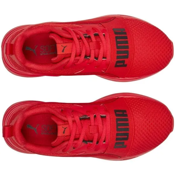 Puma WIRED RUN PURE JR Juniorská vychádzková obuv, červená, veľkosť 37