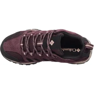 Columbia CRESTWOOD LOW W Dámska outdoorová obuv, vínová, veľkosť 41