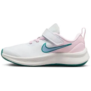 Nike STAR RUNNER 3 PSV Dievčenská voľnočasová obuv, biela, veľkosť 27.5