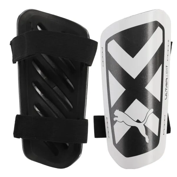 Puma ULTRA LIGHT STRAP Unisex futbalové chrániče, čierna, veľkosť
