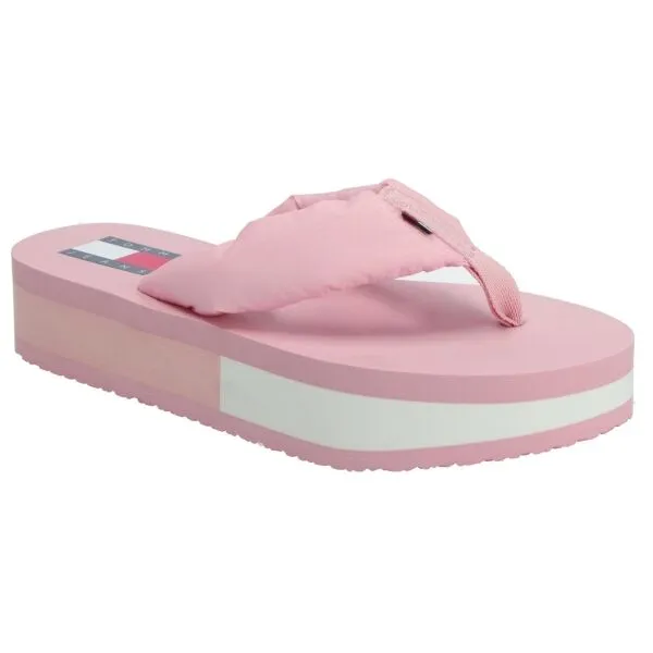 Tommy Hilfiger WEBBING MID BEACH SNDL NW STRP Dámske žabky, ružová, veľkosť