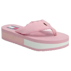 Tommy Hilfiger WEBBING MID BEACH SNDL NW STRP Dámske žabky, ružová, veľkosť