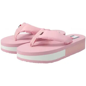 Tommy Hilfiger WEBBING MID BEACH SNDL NW STRP Dámske žabky, ružová, veľkosť