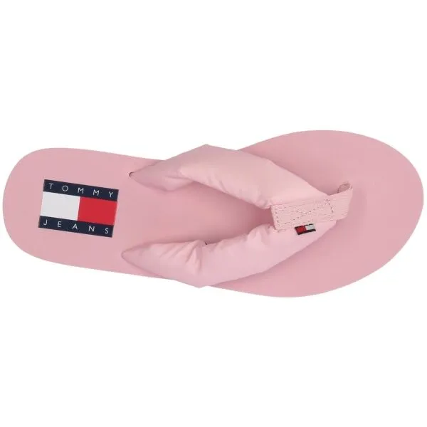 Tommy Hilfiger WEBBING MID BEACH SNDL NW STRP Dámske žabky, ružová, veľkosť