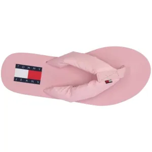 Tommy Hilfiger WEBBING MID BEACH SNDL NW STRP Dámske žabky, ružová, veľkosť