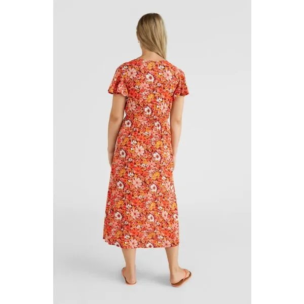 O'Neill KNOT FRONT DRESS Dámske šaty, červená, veľkosť