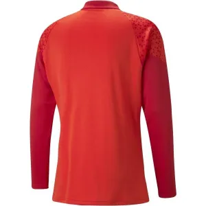 Puma TEAMCUP TRAINING 1/4 ZIP TOP Pánska športová mikina, červená, veľkosť XXL