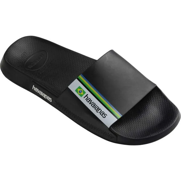HAVAIANAS SLIDE BRASIL Unisex šľapky, čierna, veľkosť 37/38