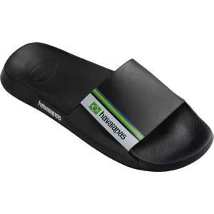 HAVAIANAS SLIDE BRASIL Unisex šľapky, čierna, veľkosť 37/38