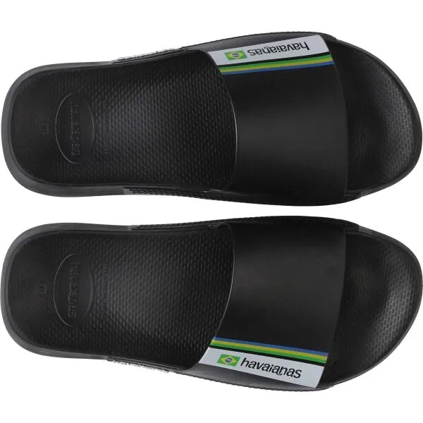 HAVAIANAS SLIDE BRASIL Unisex šľapky, čierna, veľkosť 37/38