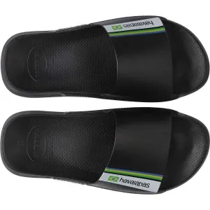 HAVAIANAS SLIDE BRASIL Unisex šľapky, čierna, veľkosť 37/38