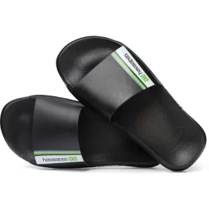 HAVAIANAS SLIDE BRASIL Unisex šľapky, čierna, veľkosť 37/38
