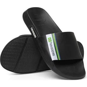 HAVAIANAS SLIDE BRASIL Unisex šľapky, čierna, veľkosť 37/38