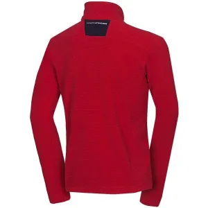Pánska zateplená turistická mikina so zipsom NORTHFINDER LUDOVICO-307darkred