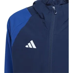 adidas TIRO23 C JACKET Chlapčenská futbalová bunda, tmavo modrá, veľkosť