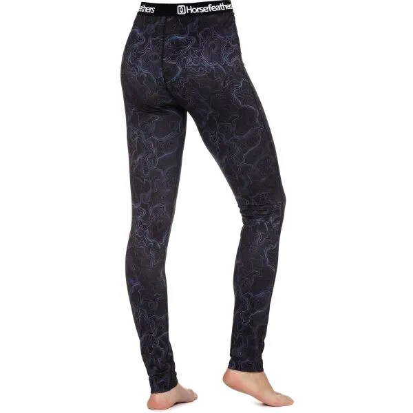 HORSEFEATHERS Termo nohavice Mirra - contour lines BLACK velikost S