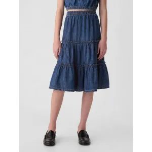 GAP DENIM Dievčenská sukňa, tmavo modrá, veľkosť