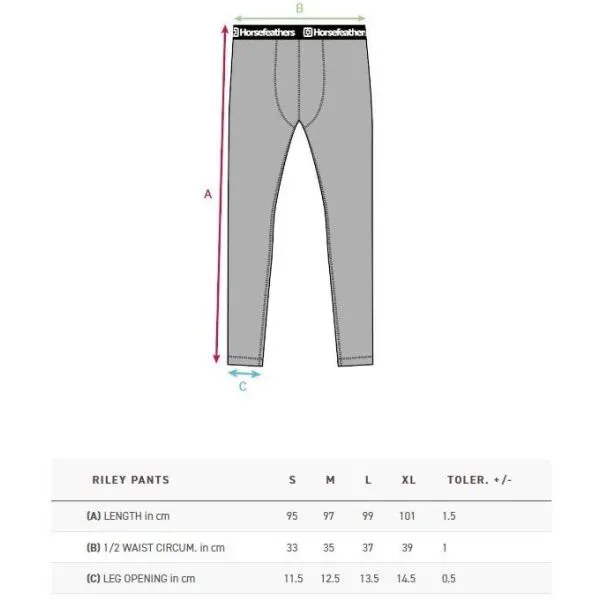 HORSEFEATHERS Termo nohavice Riley - depth BLUE velikost S