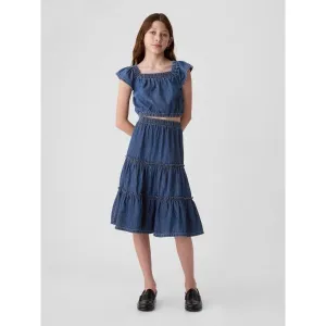 GAP DENIM Dievčenská sukňa, tmavo modrá, veľkosť