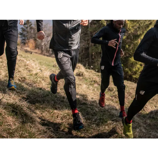 Compressport HURRICANE WATERPROOF 10/10 Pánske bežecké nohavice, čierna, veľkosť