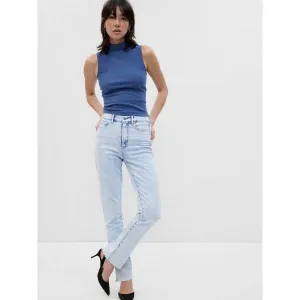 Svetlomodré dámske slim fit rifle GAP
