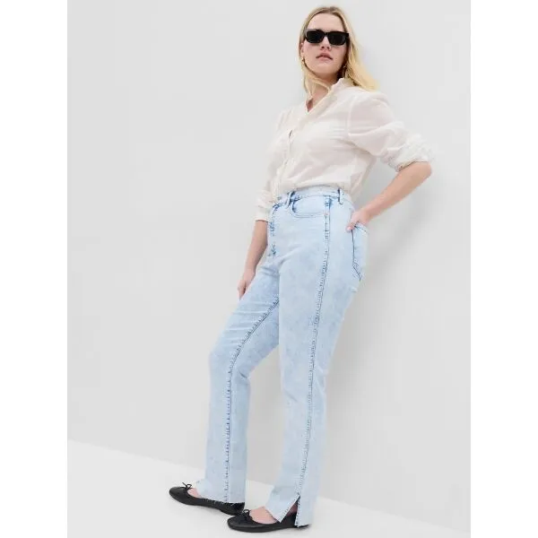 Svetlomodré dámske slim fit rifle GAP