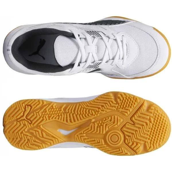 Puma SOLARFLASH JR II Juniorská halová obuv, biela, veľkosť 33