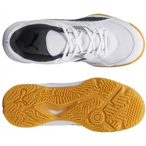 Puma SOLARFLASH JR II Juniorská halová obuv, biela, veľkosť 33