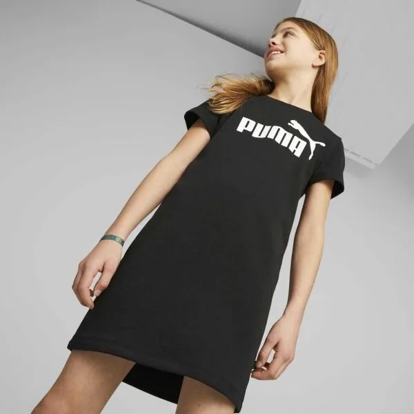 Puma ESSENTIALS + LOGO DRESS TR G Dievčenské šaty, čierna, veľkosť