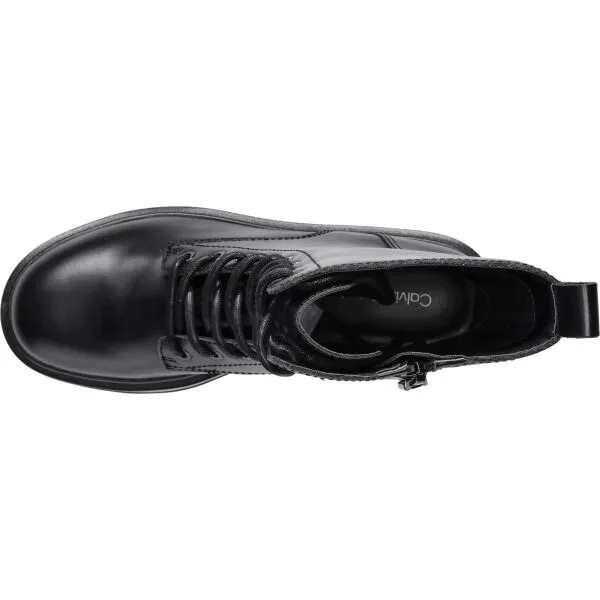 Calvin Klein FLATFORM HIGH LACE UP Dámska členková obuv, čierna, veľkosť