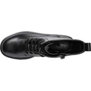 Calvin Klein FLATFORM HIGH LACE UP Dámska členková obuv, čierna, veľkosť