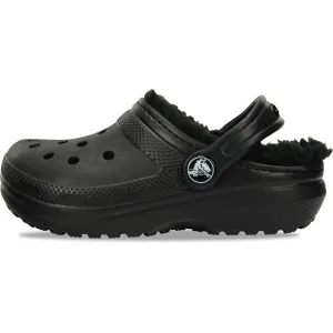 Crocs CLASSIC LINED CLOG K Unisex nazúvacia obuv, čierna, veľkosť 29/30