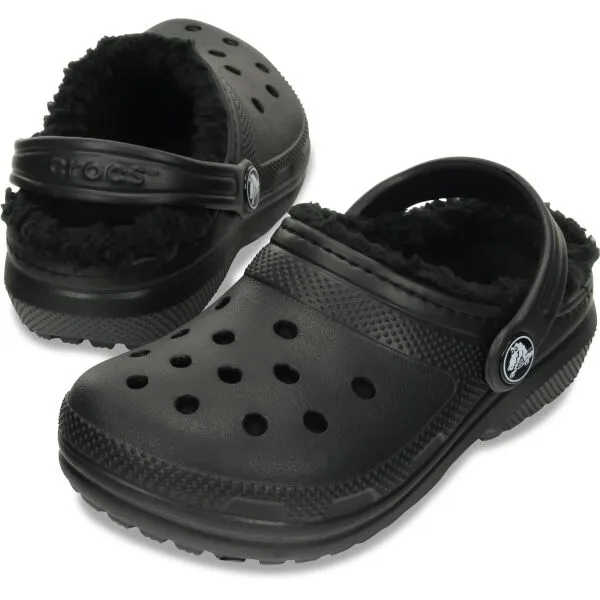 Crocs CLASSIC LINED CLOG K Unisex nazúvacia obuv, čierna, veľkosť 29/30