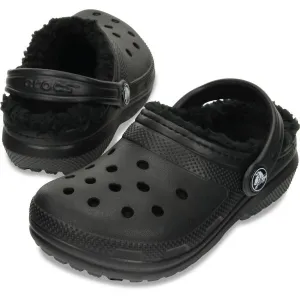 Crocs CLASSIC LINED CLOG K Unisex nazúvacia obuv, čierna, veľkosť 29/30